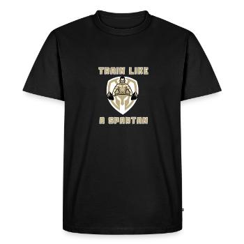 Entraînez-vous comme un Spartiate - T-shirt Premium bio Homme - noir - Devant - Nico (187cm)