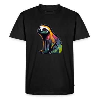 Geometric Sloth - Men's Premium Organic T-Shirt - black - Front - Nico (187cm)