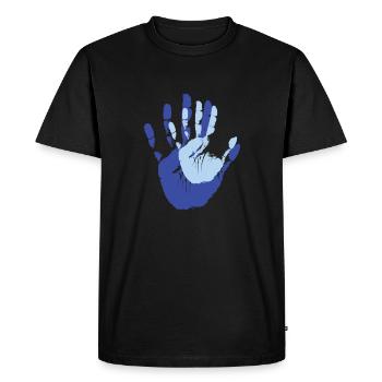 Bébé main dans la main Parents - T-shirt Premium bio Homme - noir - Devant - Nico (187cm)