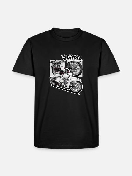 Star (white) // Illustration - Men's Premium Organic T-Shirt - black