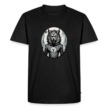 LOUP GAROU ado 7 - T-shirt Premium bio Homme - noir - Devant - Nico (187cm)