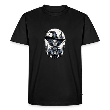 Classic Witch 18 - Men's Premium Organic T-Shirt - black - Front - Nico (187cm)