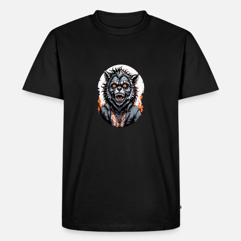 WERWOLF Kostüm 9 - Männer Premium Bio T-Shirt - Schwarz
