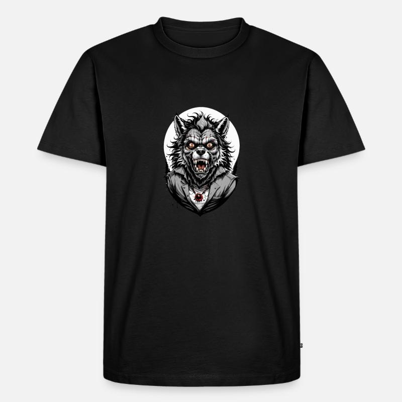 WERWOLF Kostüm 11 - Männer Premium Bio T-Shirt - Schwarz