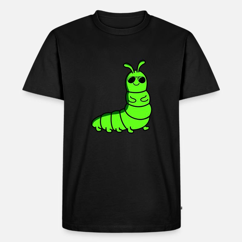 raupe cool - Männer Premium Bio T-Shirt - Schwarz