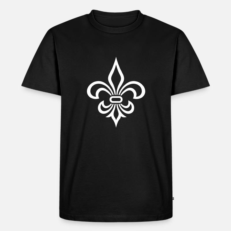 Fleur de Lys-Symbol - Männer Premium Bio T-Shirt - Schwarz