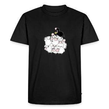 Fait partie du troupeau de Wolly Sheepling Gaming - T-shirt Premium bio Homme - noir - Devant - Nico (187cm)