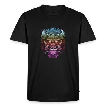 Fantasy Dragon Anime Dragon Head Reptile mythique - T-shirt Premium bio Homme - noir - Devant - Nico (187cm)