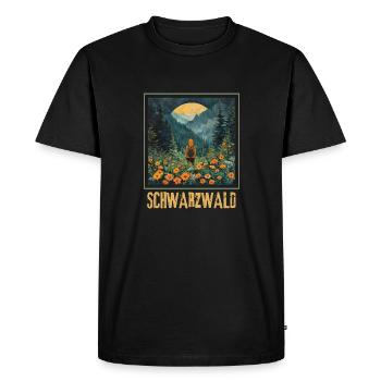Randonnée en Forêt-Noire - T-shirt Premium bio Homme - noir - Devant - Nico (187cm)