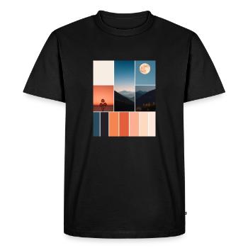 Montagnes - T-shirt Premium bio Homme - noir - Devant - Nico (187cm)