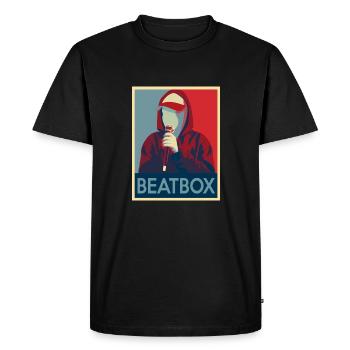 Beatbox - T-shirt Premium bio Homme - noir - Devant - Nico (187cm)