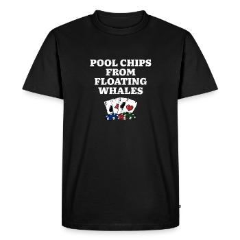 Pool Chips from Floating Whales Poker Funny Poker - Men's Premium Organic T-Shirt - black - Front - Nico (187cm)