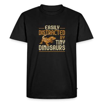 Lézard Gecko couronné Herpétologiste des reptiles - T-shirt Premium bio Homme - noir - Devant - Nico (187cm)