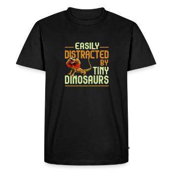 Lézard à collier Lézard à cou froncé Reptile Herpétologiste - T-shirt Premium bio Homme - noir - Devant - Nico (187cm)