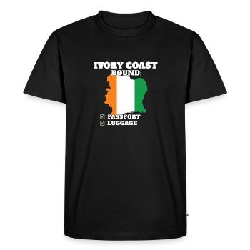 Côte d’Ivoire Bound Country Travel Drapeau ivoirien - T-shirt Premium bio Homme - noir - Devant - Nico (187cm)