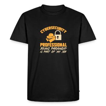 Cybersécurité Hackers Sécurité informatique - T-shirt Premium bio Homme - noir - Devant - Nico (187cm)