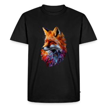 Geometrischer Fuchs Abstrakte Kunst Fuchs Tier - Männer Premium Bio T-Shirt - Schwarz - Vorne - Nico (187cm)
