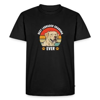 Labrador Retriever jaune - T-shirt Premium bio Homme - noir - Devant - Nico (187cm)