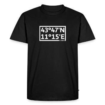 Coordonnées de Florence - T-shirt Premium bio Homme - noir - Devant - Nico (187cm)