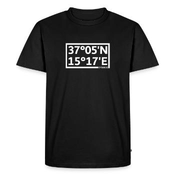 Syracuse Coordinates - Men's Premium Organic T-Shirt - black - Front - Nico (187cm)