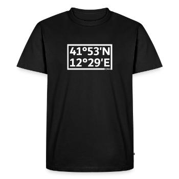 Coordonnées des Roms - T-shirt Premium bio Homme - noir - Devant - Nico (187cm)
