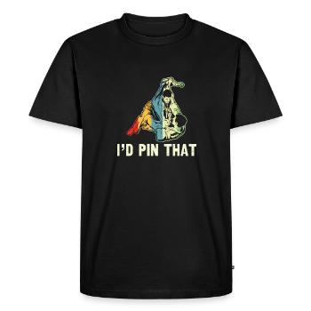 BJJ Brazilian Jiu-Jitsu - Men's Premium Organic T-Shirt - black - Front - Nico (187cm)