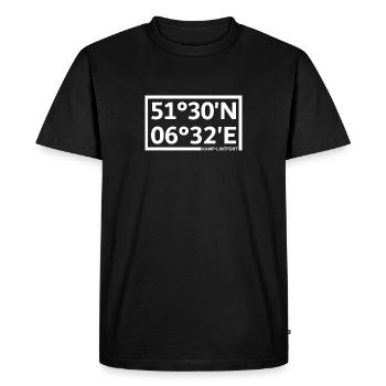 Kamp-Lintfort coordinates - Men's Premium Organic T-Shirt - black - Front - Nico (187cm)