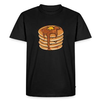 Crêpes Petit-déjeuner Crêpes - T-shirt Premium bio Homme - noir - Devant - Nico (187cm)