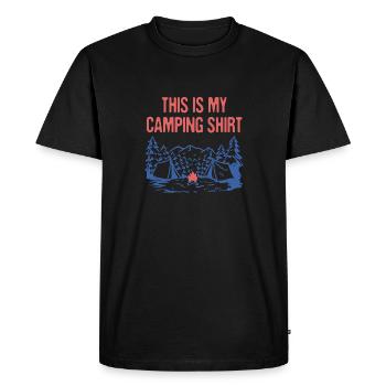 C’est mon camp de camping-shirt drôle camp d’humour de camp - T-shirt Premium bio Homme - noir - Devant - Nico (187cm)