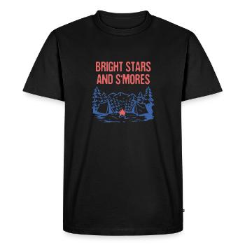 Bright Stars and S'mores Camping Friends Camper - Men's Premium Organic T-Shirt - black - Front - Nico (187cm)