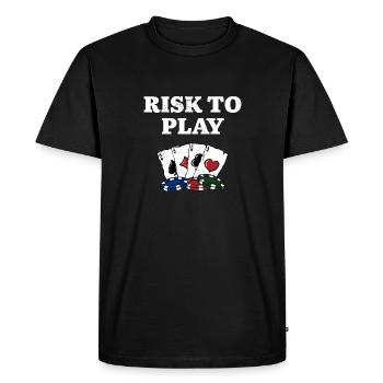 Risque de jouer au poker Gambling Poker Player - T-shirt Premium bio Homme - noir - Devant - Nico (187cm)
