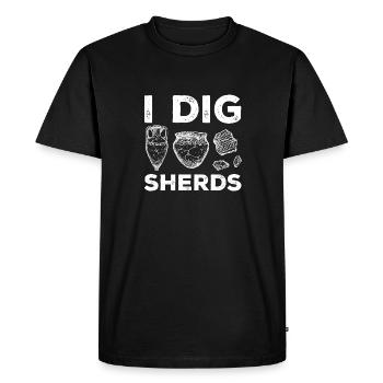 Archaeology Gift Archaeologist - Men's Premium Organic T-Shirt - black - Front - Nico (187cm)