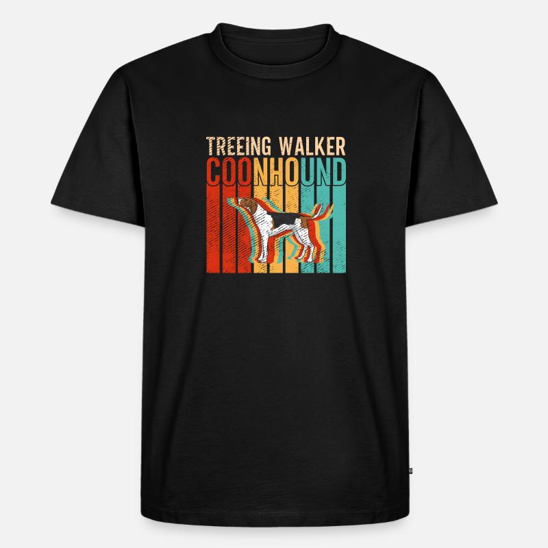 Treeing Walker Coonhound - Männer Premium Bio T-Shirt - Schwarz