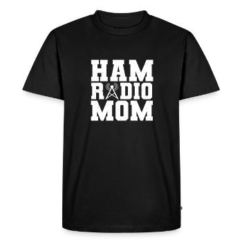 Ham Radio Mom Women Radio Lover Network Operator - Men's Premium Organic T-Shirt - black - Front - Nico (187cm)