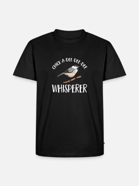 Bird Chickadee Bird Watching - Men's Premium Organic T-Shirt - black
