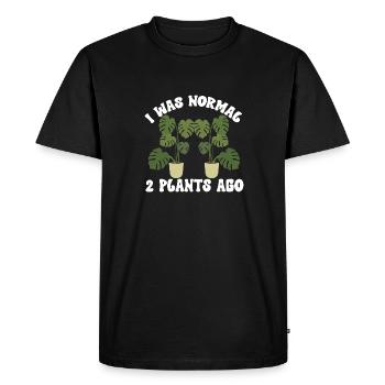 Monstera Deliciosa Albo Botanical Houseplant - Men's Premium Organic T-Shirt - black - Front - Nico (187cm)