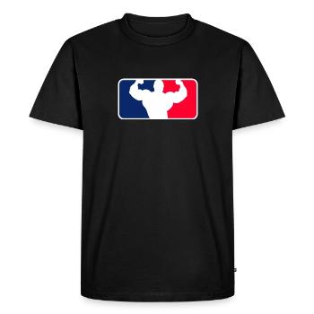 Ligue de Bodybuilding - T-shirt Premium bio Homme - noir - Devant - Nico (187cm)