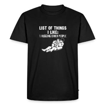 BJJ Brazilian Jiu-Jitsu - Men's Premium Organic T-Shirt - black - Front - Nico (187cm)