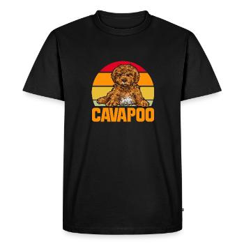 Cavapoo Cavoodle Capoodle Dog - Men's Premium Organic T-Shirt - black - Front - Nico (187cm)