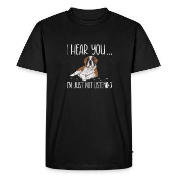 St. Bernard St. Bernard Dog Dog - Men's Premium Organic T-Shirt - black - Front - Nico (187cm)
