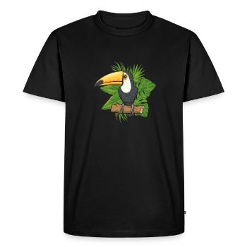 Toucan Bird Rainforest - Men's Premium Organic T-Shirt - black - Front - Nico (187cm)