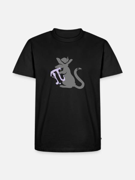 pi-rat / Pi-Ratte (e, 2c) - Men's Premium Organic T-Shirt - black