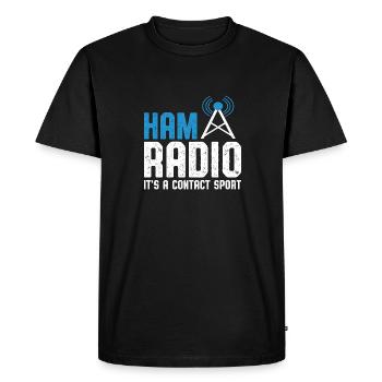 Antenna Ham Radio It's A Contact Sport Network Fre - Men's Premium Organic T-Shirt - black - Front - Nico (187cm)