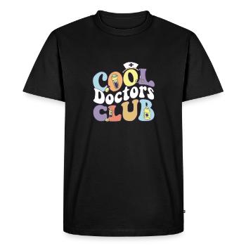Cool Doctors Club Praticien Physicien PHD MD - T-shirt Premium bio Homme - noir - Devant - Nico (187cm)