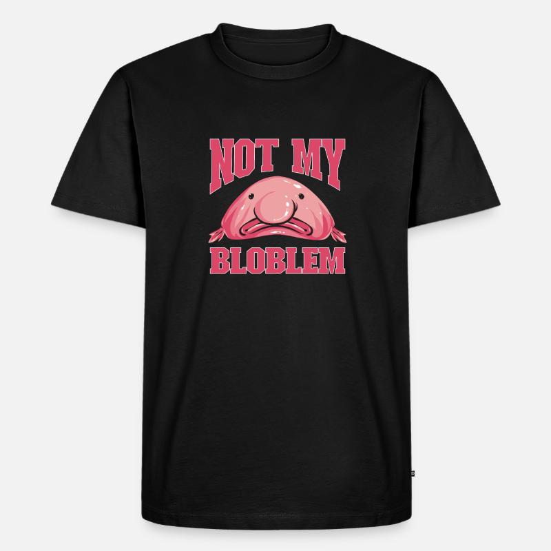 Blobfisch - Männer Premium Bio T-Shirt - Schwarz