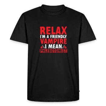 Phlebotomy Blood Draw Blood Nurse - Men's Premium Organic T-Shirt - black - Front - Nico (187cm)