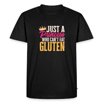 Sans gluten Intolérance au gluten - T-shirt Premium bio Homme - noir - Devant - Nico (187cm)