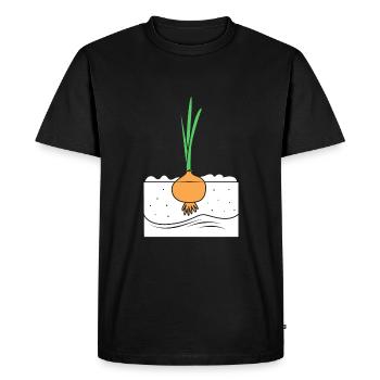 Onion - Men's Premium Organic T-Shirt - black - Front - Nico (187cm)