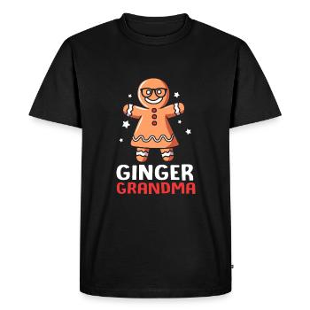 bonhomme en pain d’épice Coeur en pain d’épice Snacking en pain d’épice - T-shirt Premium bio Homme - noir - Devant - Nico (187cm)