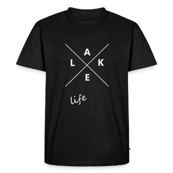 Lake life Vie au bord du lac, Vie de mer - T-shirt Premium bio Homme - noir - Devant - Nico (187cm)